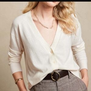 Banana Republic Cream Cardigan